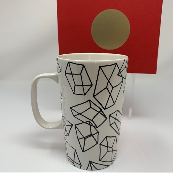 Starbucks Coffee Mug 2014 Geometric Cubes Gift Boxed New - Picture 4 of 9